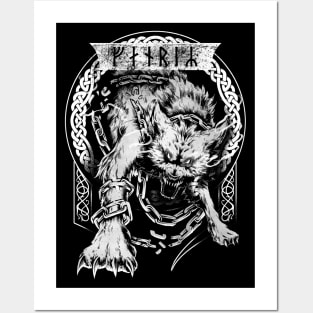 Fenrir Wolf Viking Norse Mythology Ragnarok Posters and Art